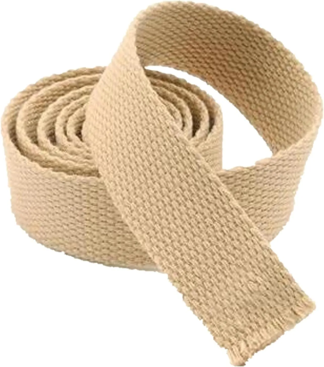 Bias Binding Tape for Sewing，Cotton Tape, Woven Cotton Tape Sewing Tape, Webbing Straps for Bags,Cotton Ribbon for Backpack Belt Strapping Bias Binding(Khaki,25MM)