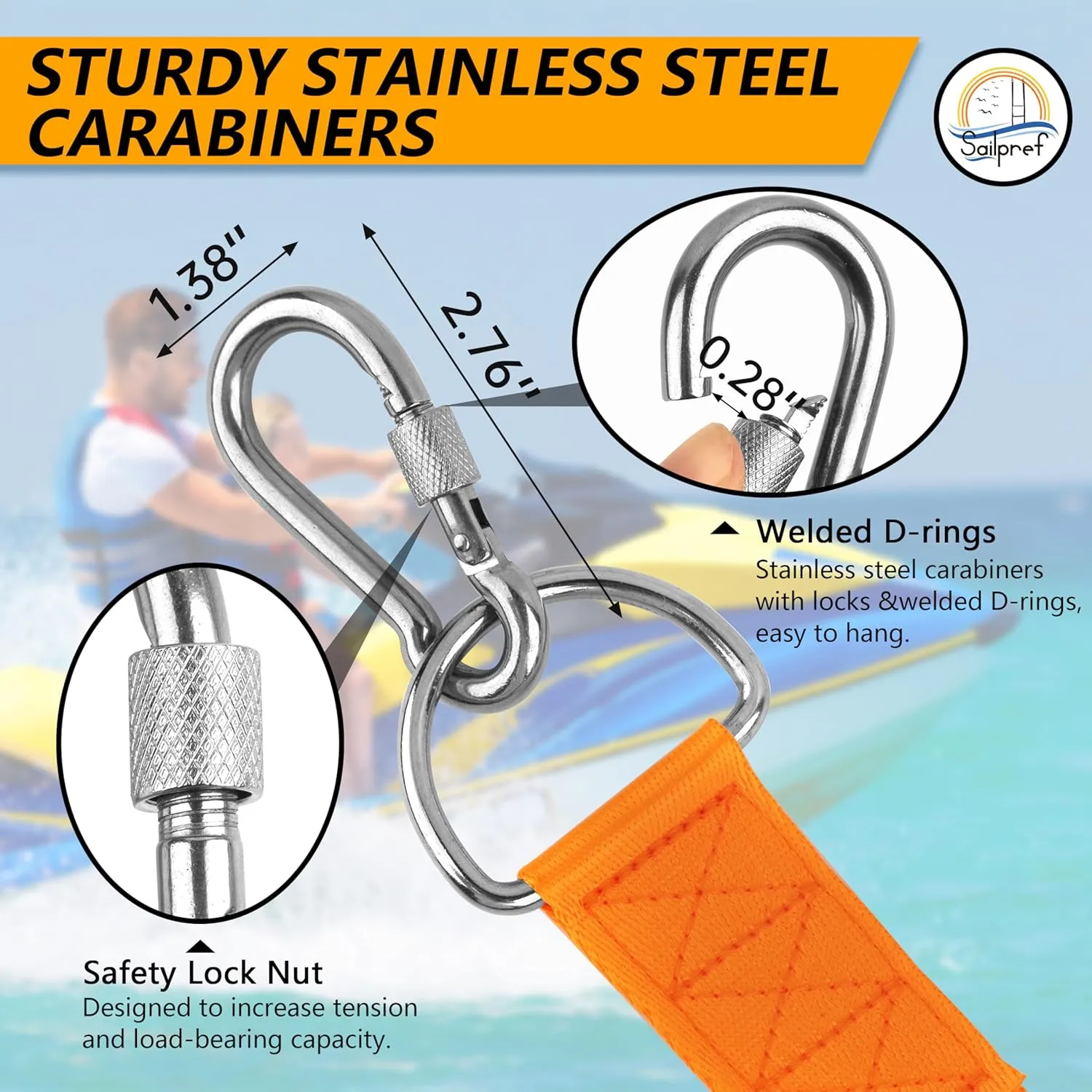 Boat Rope Ladder, 3 Step Boat Ladder, Heavy Duty 880lbs Strength with Carbon Fiber Reinforced Flat Steps, Foldable Boarding Rope Ladder for Inflatable Boat, Pontoon Boat, Sailboat, Kayak,Motorboat