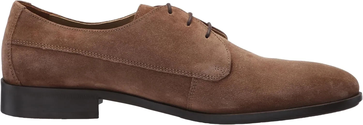 BOSS Men's Colby Smooth Suede Lace Up Derby Dress Shoe Oxford Flat