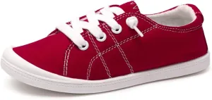 Boy and Girl Slip on Canvas Sneaker, Kids Low Top Casual Fashion Shoes, Comfy Lace up Walking Shoes