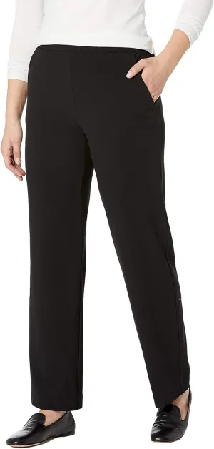 Briggs New York Women's Flat Front Pull on Pant With Slimming Solution (Regular & Short Length)