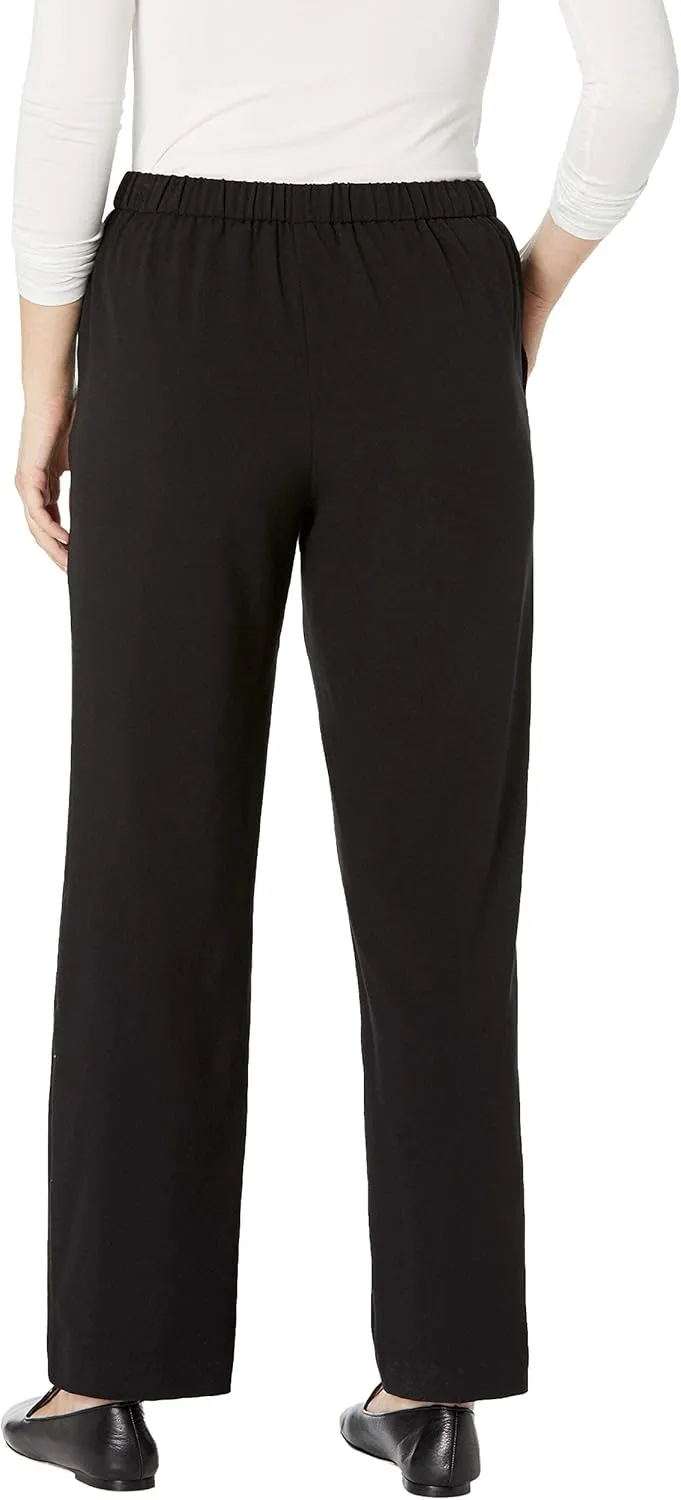 Briggs New York Women's Flat Front Pull on Pant With Slimming Solution (Regular & Short Length)