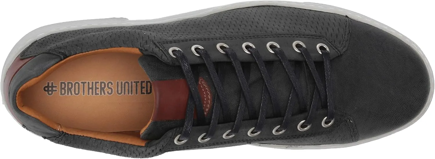 Brothers United Men's Leather Made in Brazil Luxury Laceup Fashion Sneaker