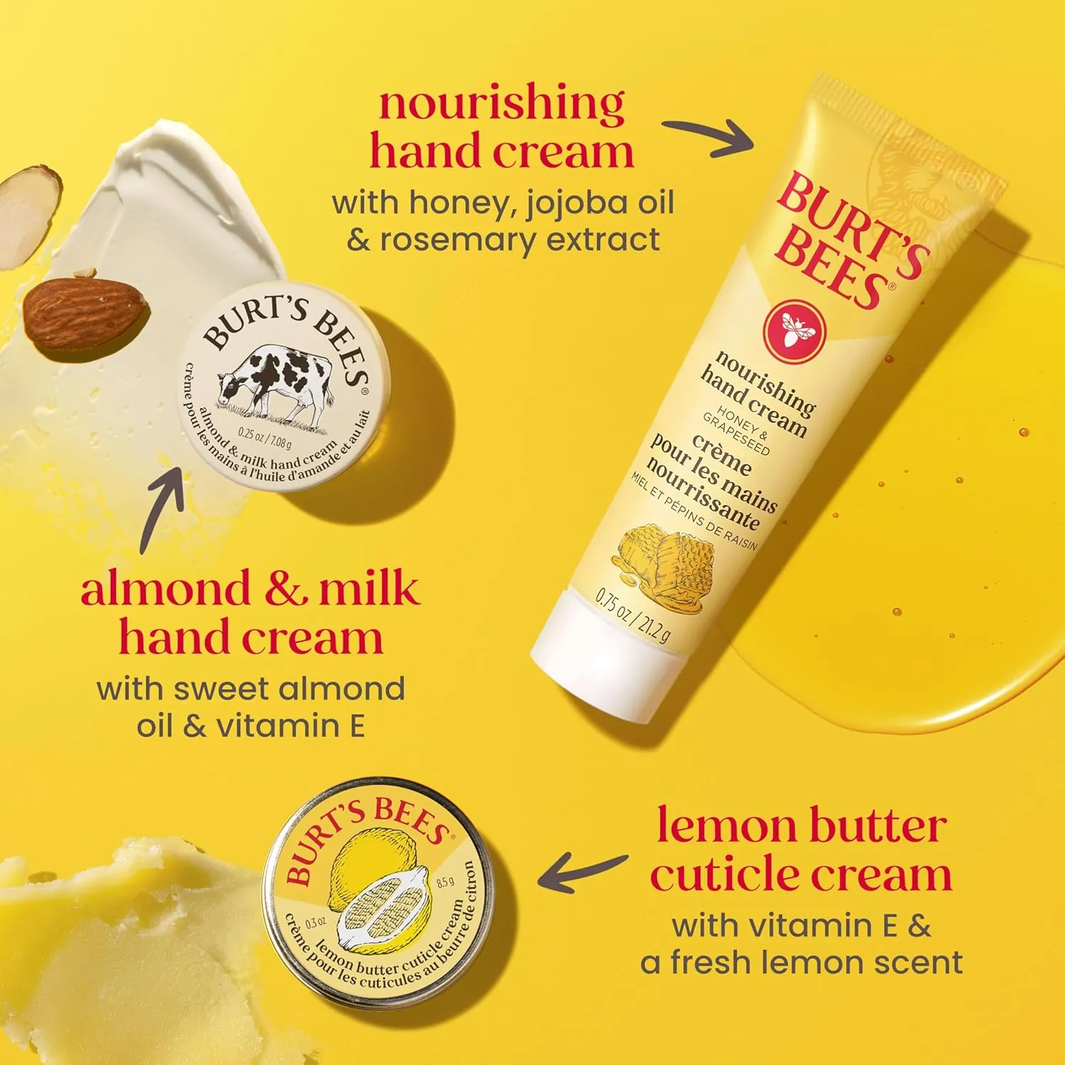 Burt's Bees Gifts Ideas, Tips and Toes Kit, 6 Travel Size Products - Pomegranate Moisturizing Lip Balm, 2 Hand Creams, Foot Cream, Cuticle Cream, and Hand Salve