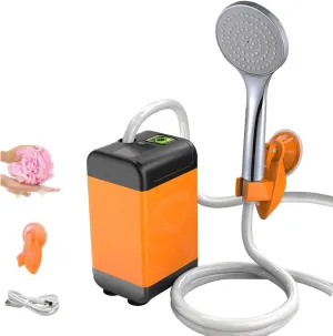 Camping Shower Pump with Intelligent Digital Display Electric Portable Camping Shower
