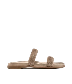 Cannes Sandal in Champagne Crystal