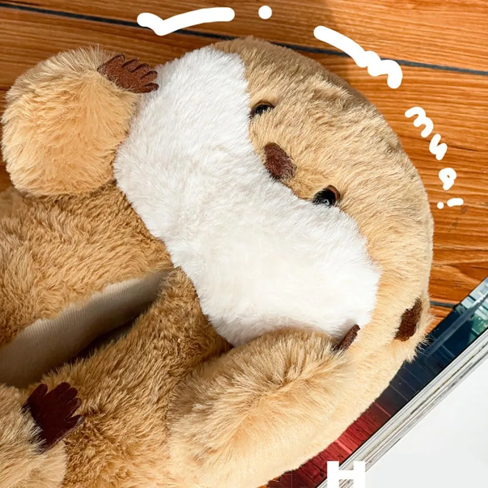 Capybara Plush Slippers, Cartoon Animals Stuffed Slipper, Unisex Adult House Slippers Women Men Christmas