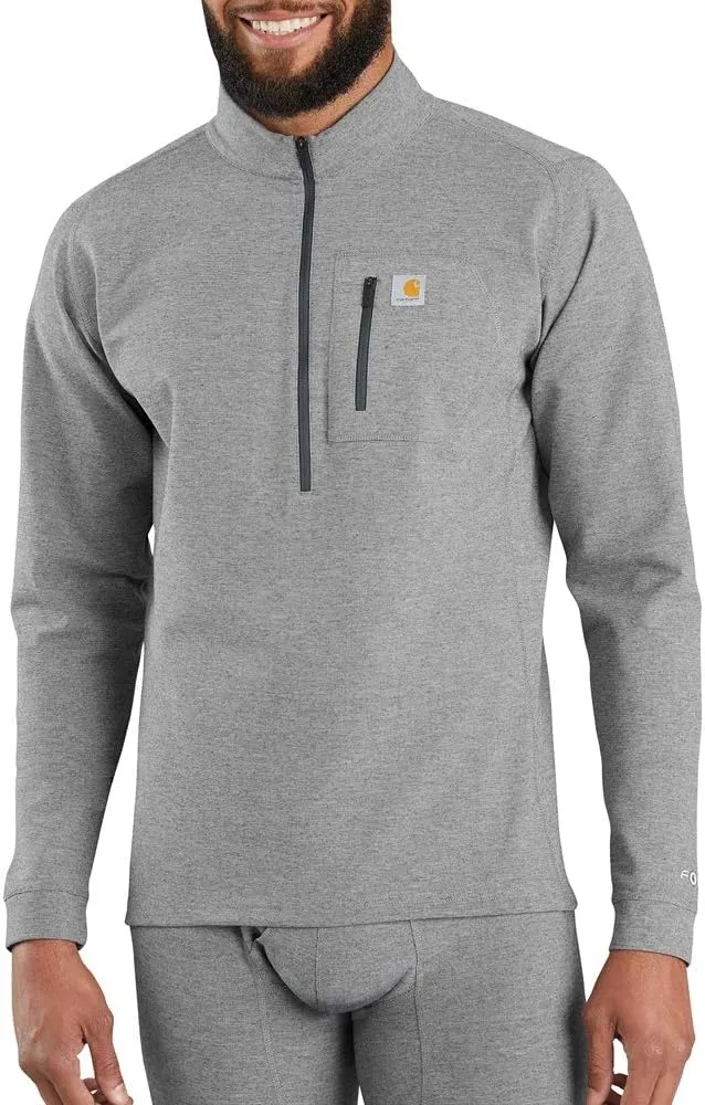 Carhartt Men's Tall Size Force Tech Quarter-Zip Thermal Base Layer Long Sleeve Shirt