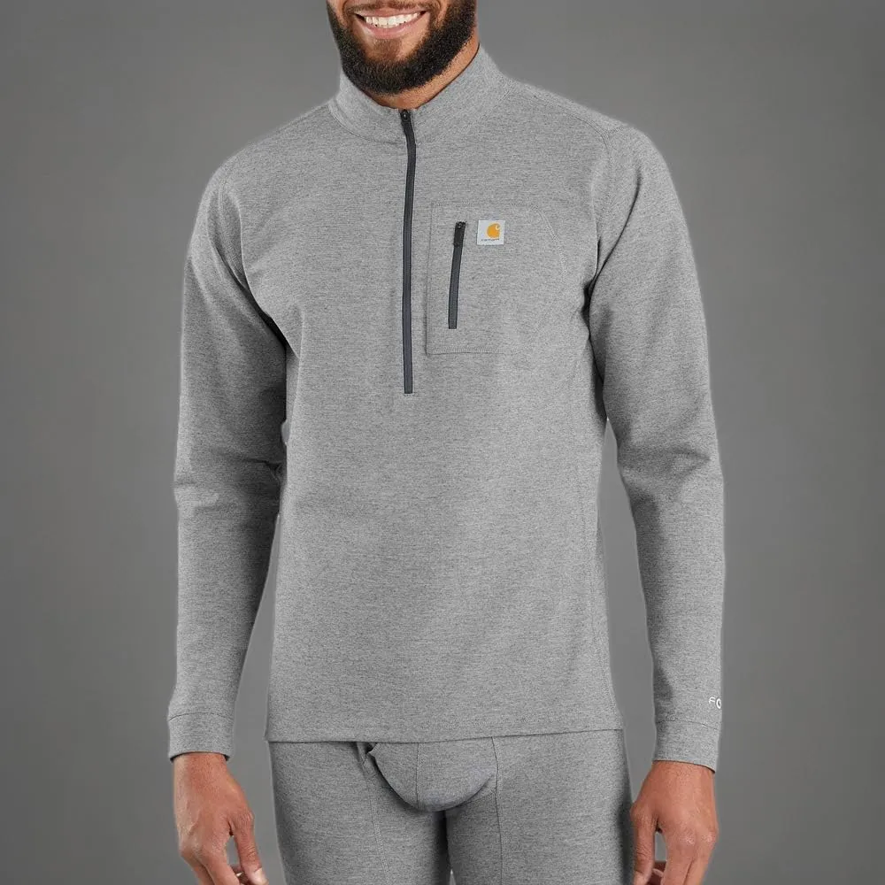 Carhartt Men's Tall Size Force Tech Quarter-Zip Thermal Base Layer Long Sleeve Shirt