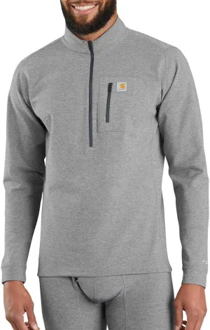 Carhartt Men's Tall Size Force Tech Quarter-Zip Thermal Base Layer Long Sleeve Shirt