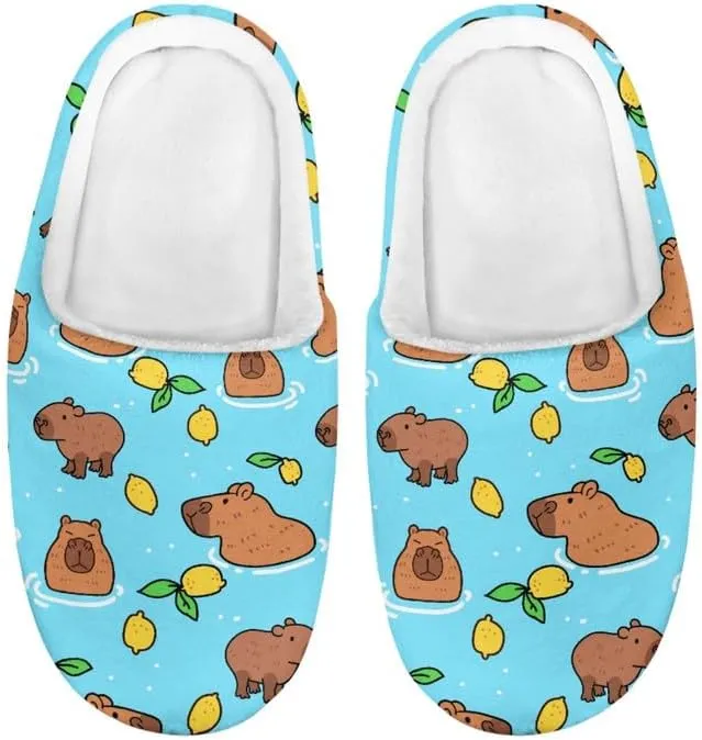 Cartoon Dolphin Slippers for Kids, Non-Skid Cozy Furry Slippers, Girls Boys Fun Costume(Toddler/Little Kid)