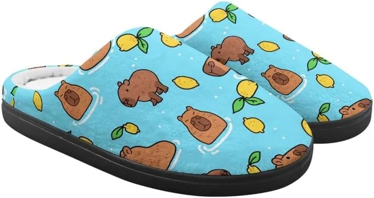 Cartoon Dolphin Slippers for Kids, Non-Skid Cozy Furry Slippers, Girls Boys Fun Costume(Toddler/Little Kid)