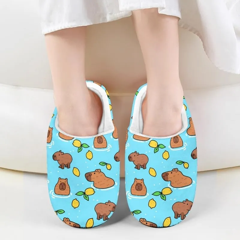 Cartoon Dolphin Slippers for Kids, Non-Skid Cozy Furry Slippers, Girls Boys Fun Costume(Toddler/Little Kid)