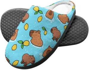 Cartoon Dolphin Slippers for Kids, Non-Skid Cozy Furry Slippers, Girls Boys Fun Costume(Toddler/Little Kid)