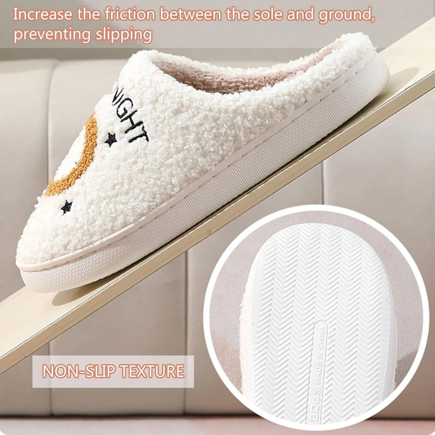 Cartoon Slippers for Womens Mens Cute Cozy Plush Warm Slip-on House Shoes for Indoor and Outdoor Meet Me at Midnight Strawberry Mushroom Evil Eyes Love Heart Slippers