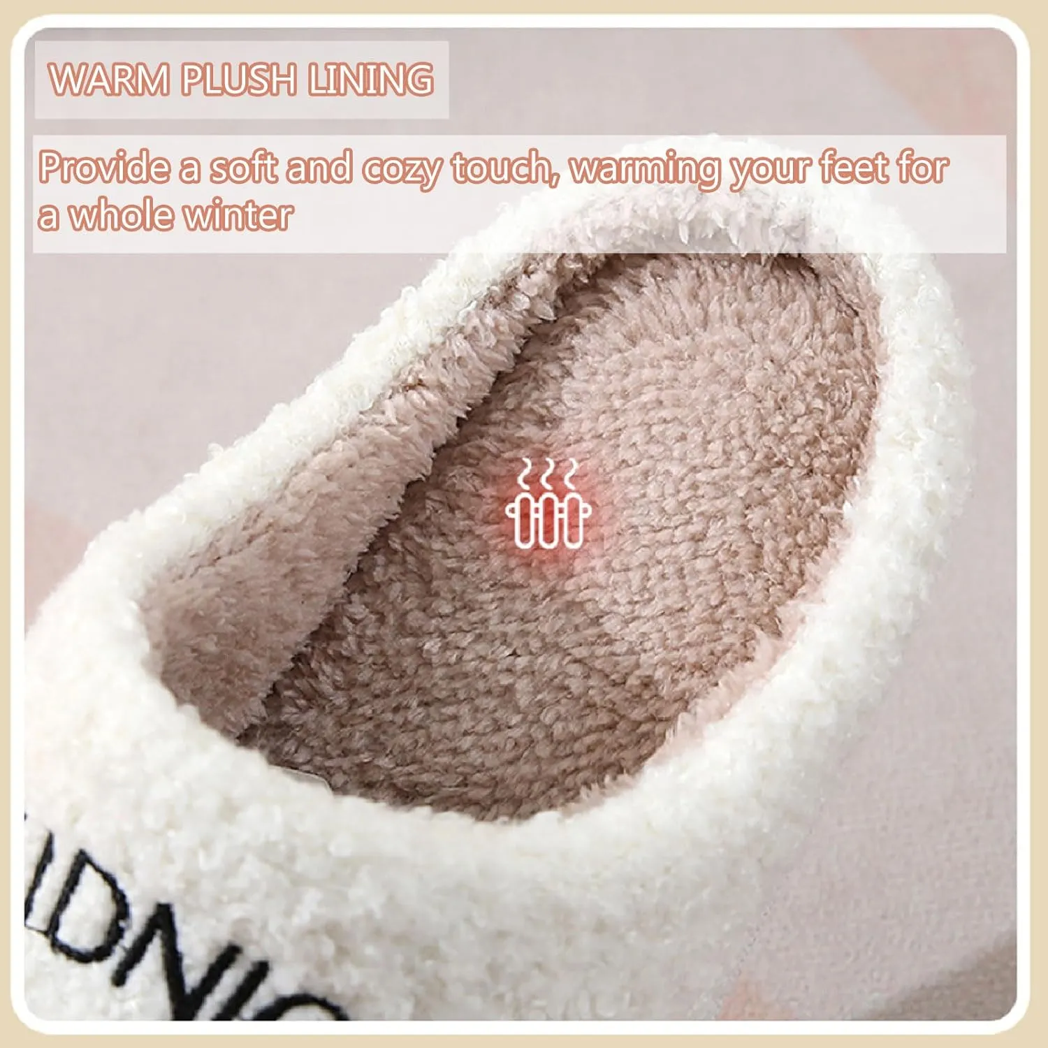 Cartoon Slippers for Womens Mens Cute Cozy Plush Warm Slip-on House Shoes for Indoor and Outdoor Meet Me at Midnight Strawberry Mushroom Evil Eyes Love Heart Slippers