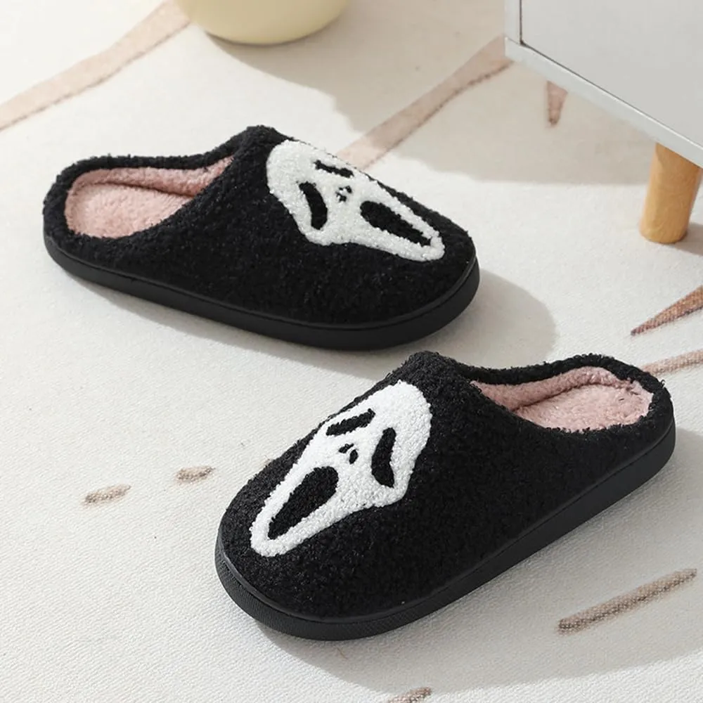 Cartoon Slippers for Womens Mens Cute Cozy Plush Warm Slip-on House Shoes for Indoor and Outdoor Meet Me at Midnight Strawberry Mushroom Evil Eyes Love Heart Slippers