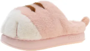 Cat Paw Slippers for Women, Cute Funny 3D Cat Paw Cartoon Slipper Warm Fluffy Furry Winter House Shoes