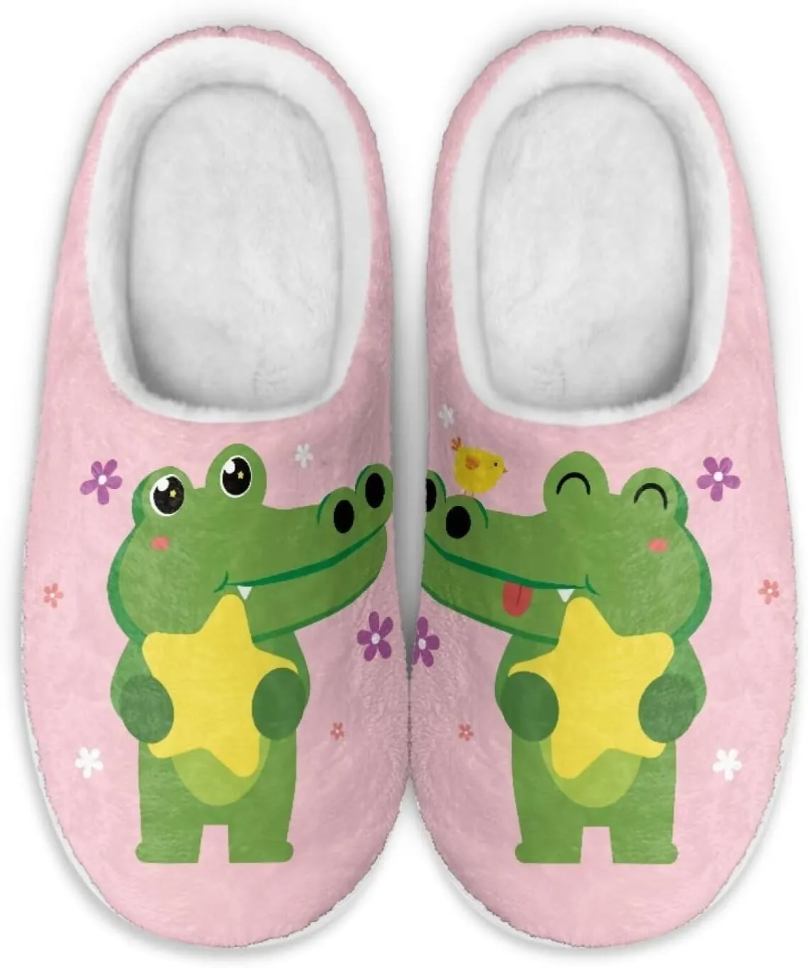 chaqlin Fuzzy House Slipper Womens Memory Foam Flat Heels Slippers for Causal Bedroom Walking with Flat Heels Causal Outdoor Indoor Shoes