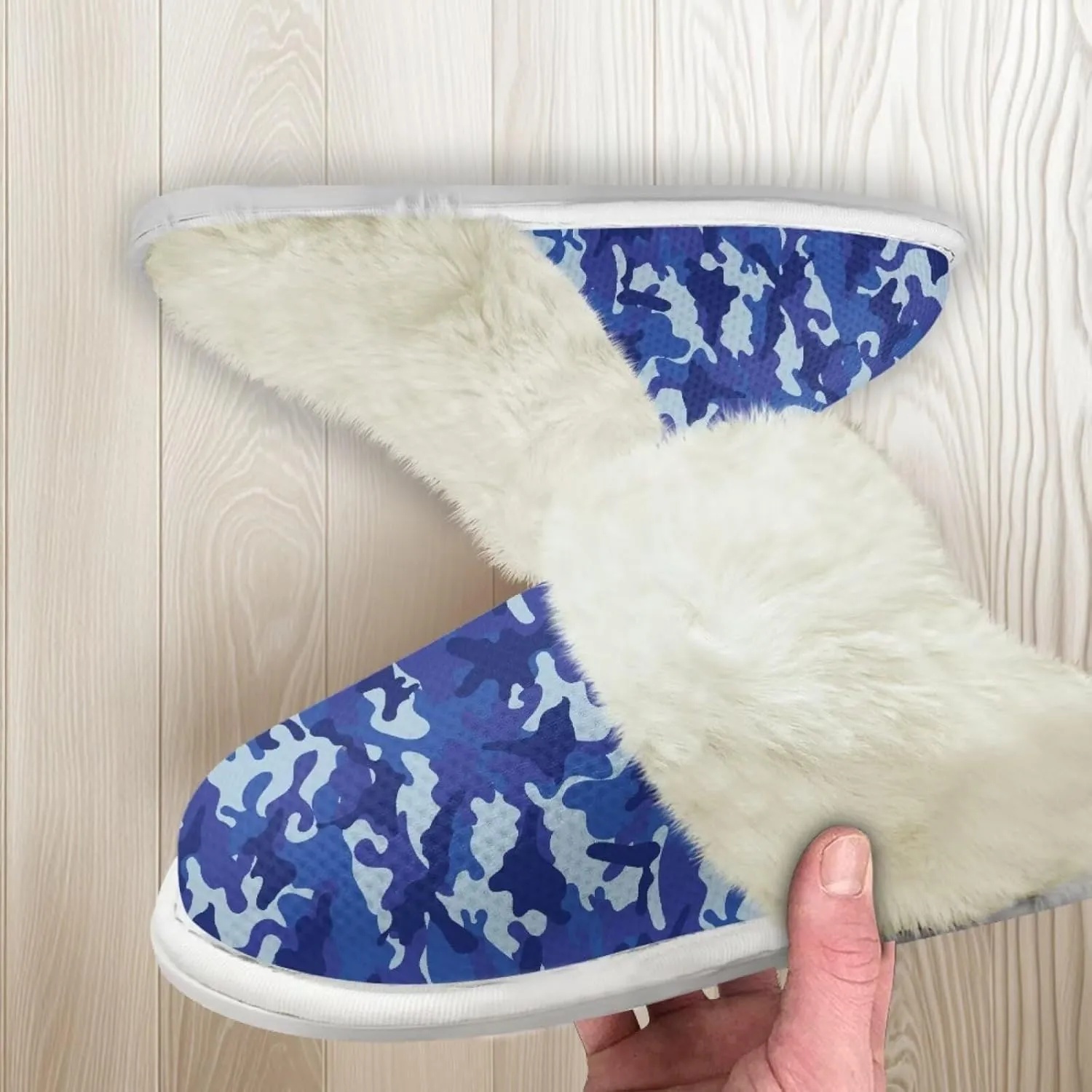 chaqlin Fuzzy Plush Slipper with Fur Edge Unisex's Bedroom House Cozy Soft Memory Foam Slippers Winter Warm Anti Slip Thick Sole Slippers Casual Outdoor Indoor