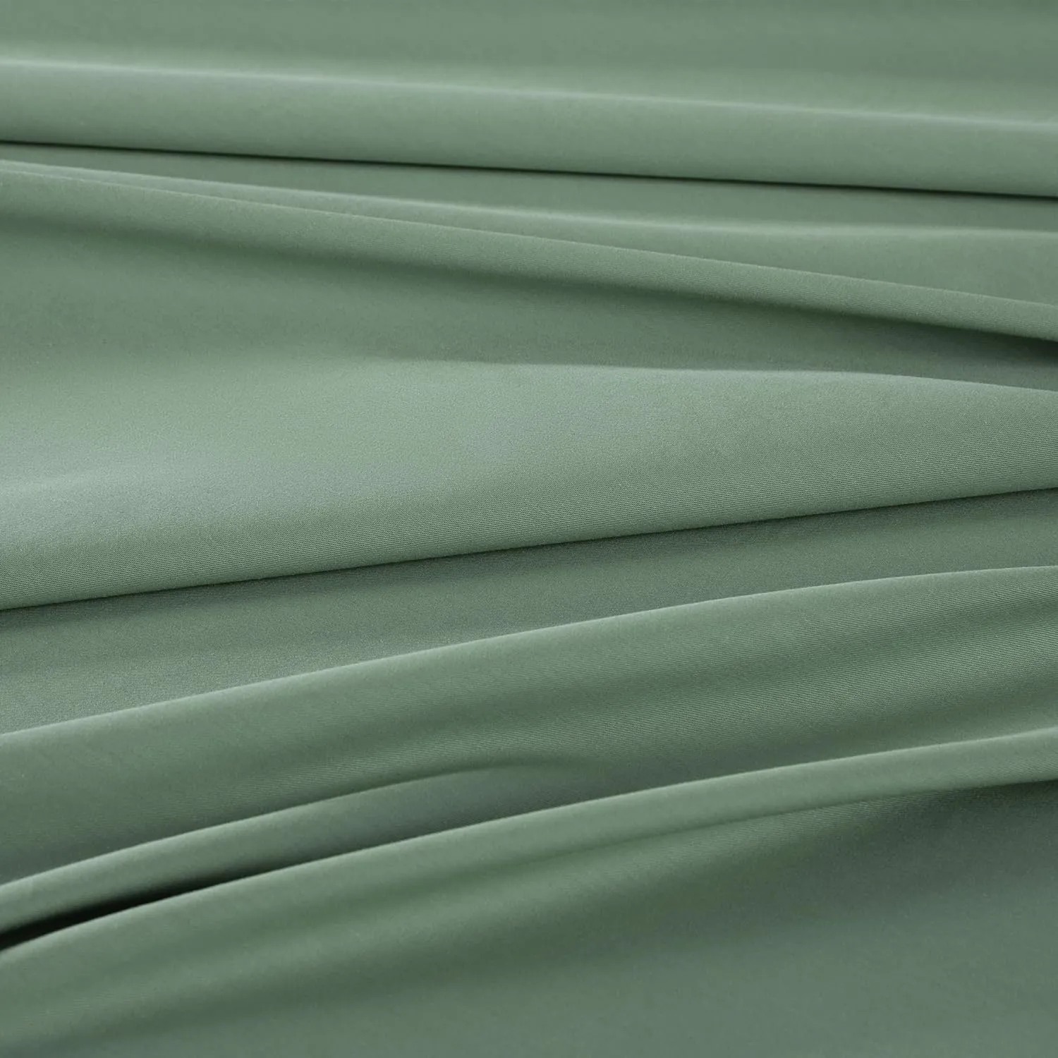 Chezmoi Collection Solid Sage Green 250TC 100% Cotton Twill Bed Sheet Set King Size, 4-Piece Luxury Soft Breathable Smooth 16-Inches Deep Pocket Sheets and Pillowcases Set