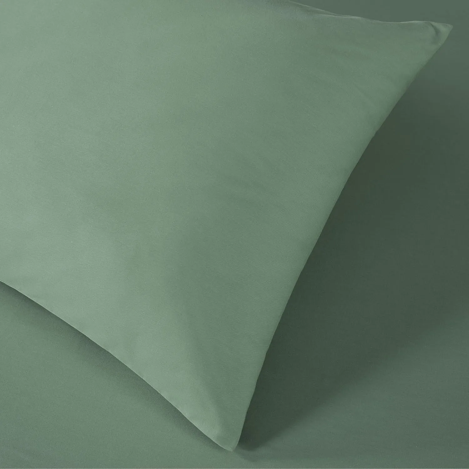 Chezmoi Collection Solid Sage Green 250TC 100% Cotton Twill Bed Sheet Set King Size, 4-Piece Luxury Soft Breathable Smooth 16-Inches Deep Pocket Sheets and Pillowcases Set