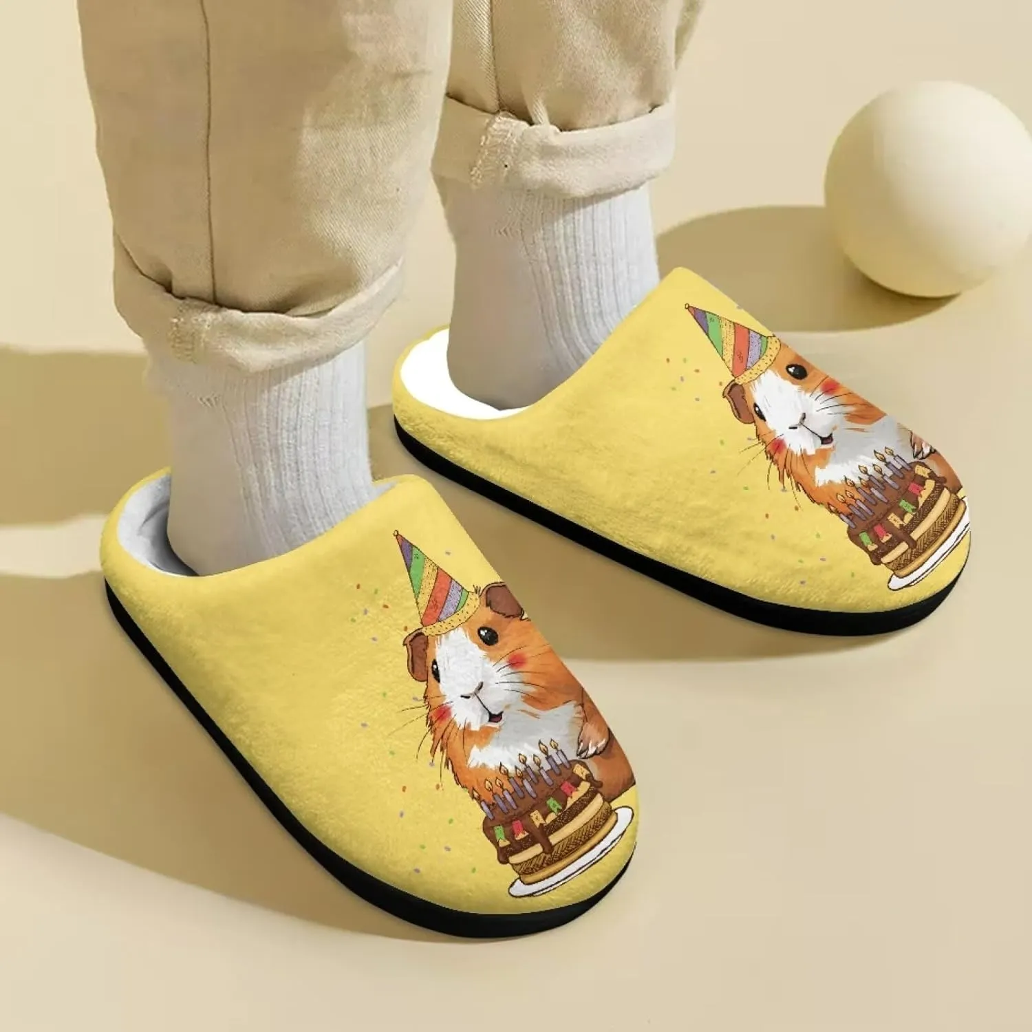 Child Plush Slip on House Slipper Plush Cozy Warm Slippers with Memory Foam