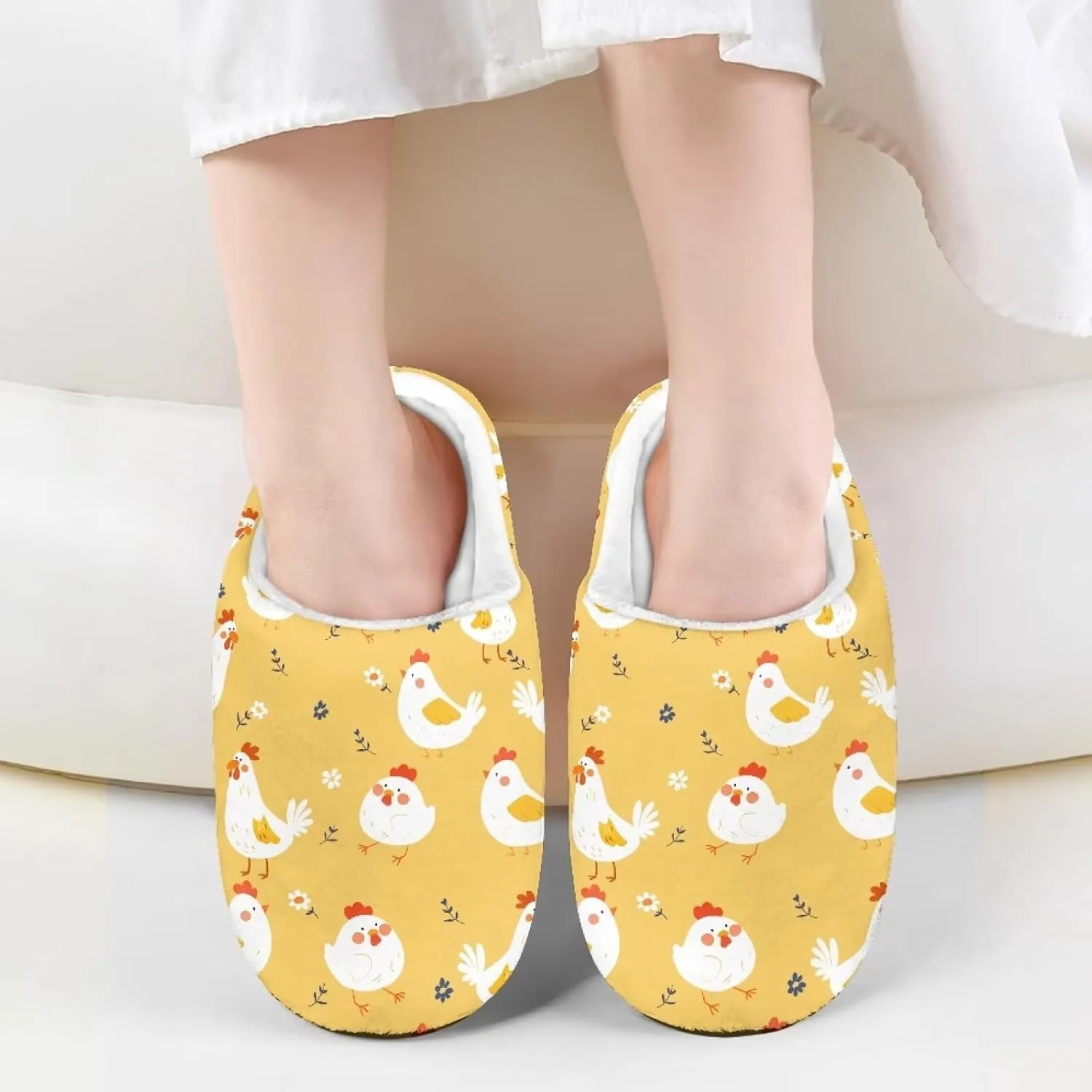 Children's Plush Slippers Cozy Plush Slip-on House Shoes with Memory Foam Warm Winter Kids Non-Slip Indoor Slipper