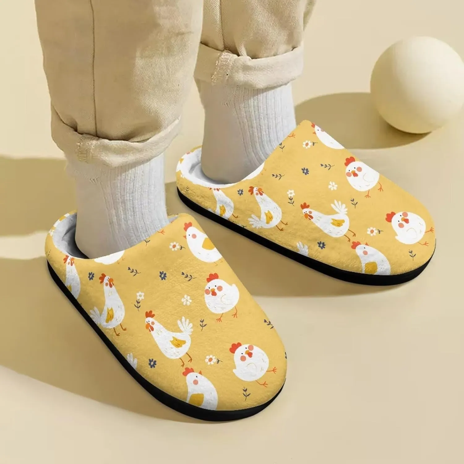 Children's Plush Slippers Cozy Plush Slip-on House Shoes with Memory Foam Warm Winter Kids Non-Slip Indoor Slipper