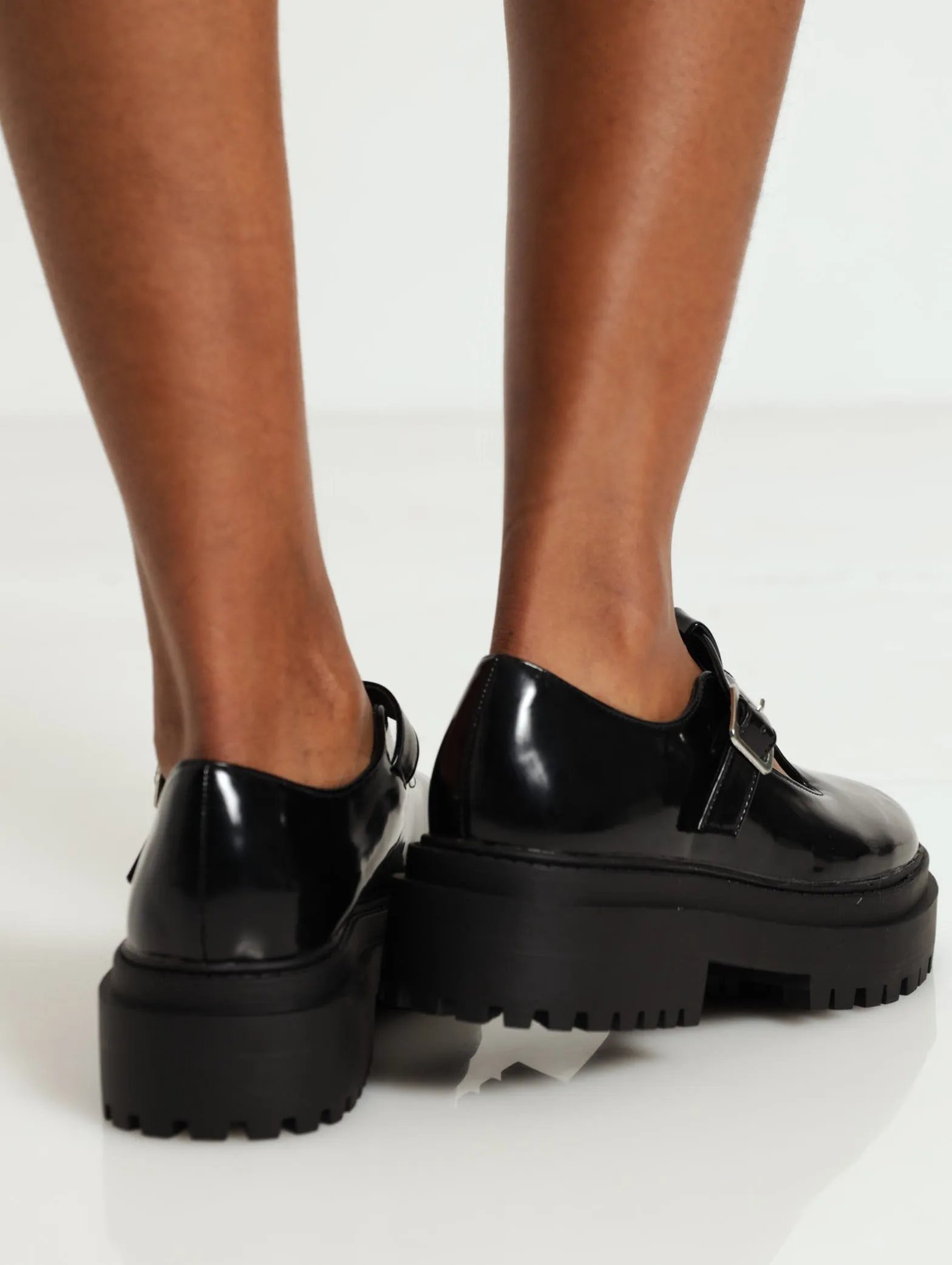 Chunky Mary Jane Flat - Black