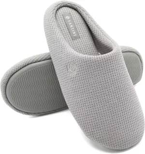 CIOR Unisex Men's Women's Memory Foam Slippers Comfort Cotton-blend Closed Toe House Shoes Indoor Scuff