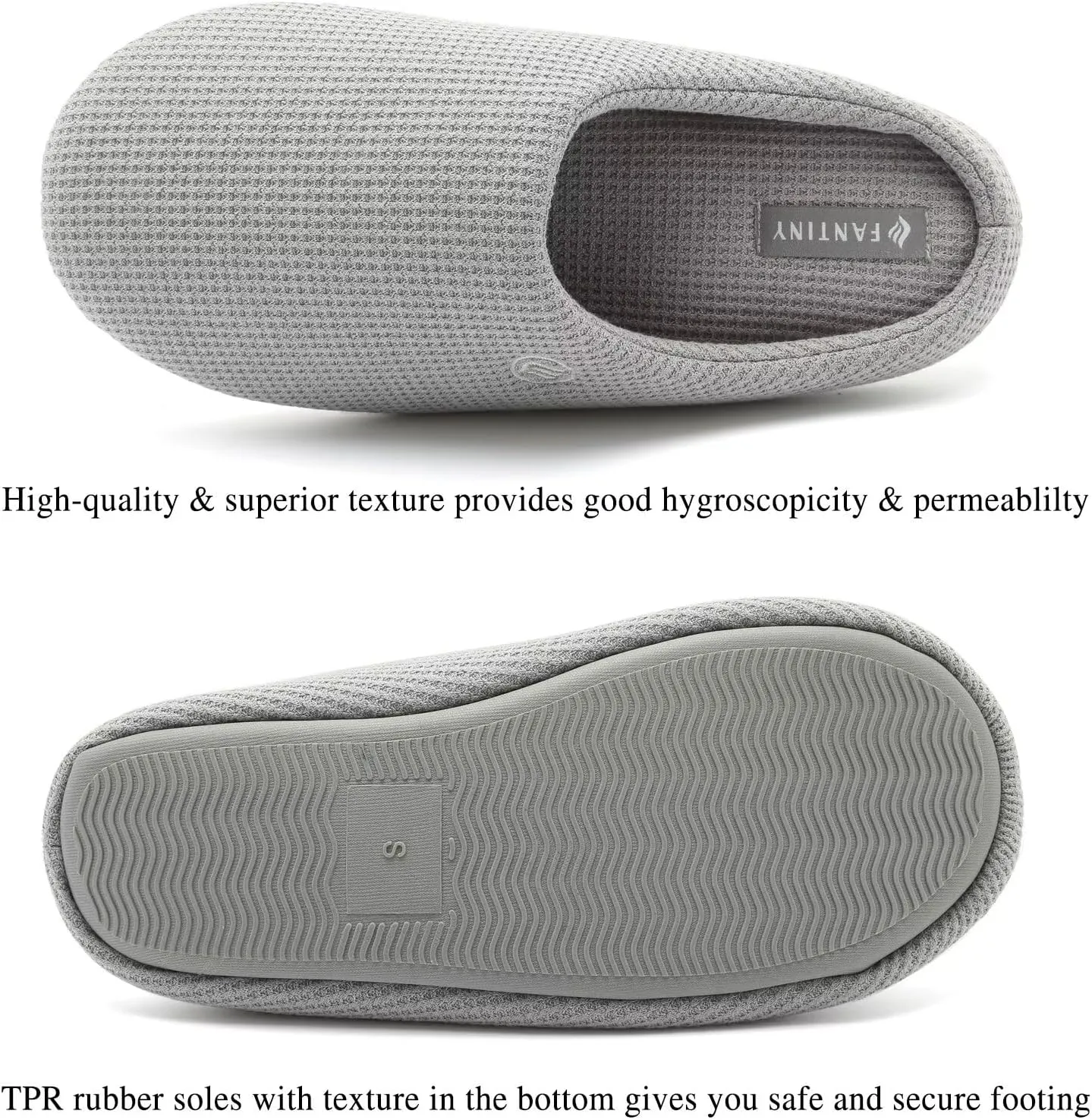 CIOR Unisex Men's Women's Memory Foam Slippers Comfort Cotton-blend Closed Toe House Shoes Indoor Scuff