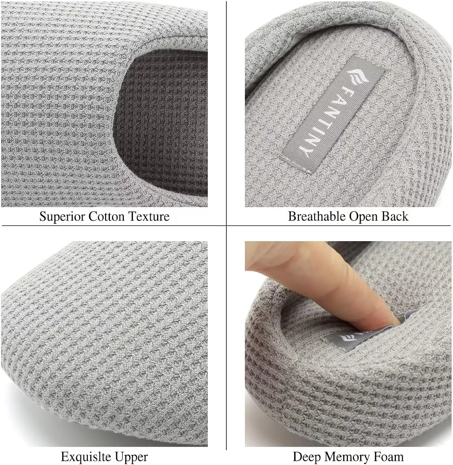 CIOR Unisex Men's Women's Memory Foam Slippers Comfort Cotton-blend Closed Toe House Shoes Indoor Scuff