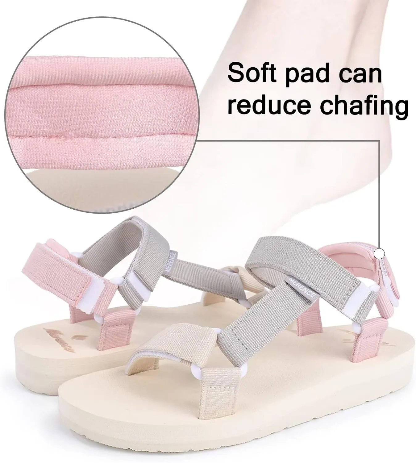 CIOR Women's Sport Sandals Hiking Sandals with Arch Support Yoga Mat Insole Outdoor Light Weight Water Shoes