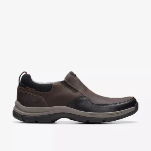 Clarks Men's Walpath Step Dark Brown | Black Leather