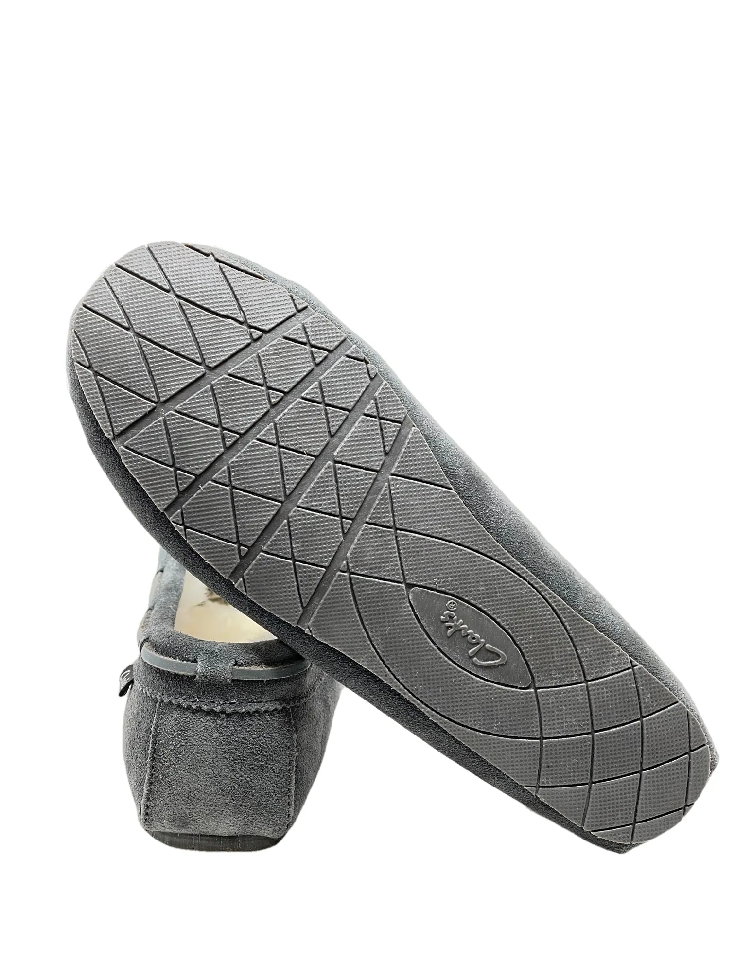CLARKS Slippers Monumental discount Grey Outdoor (7, Crme Grey Tailored Indoor Holly Faux Fur Creme)
