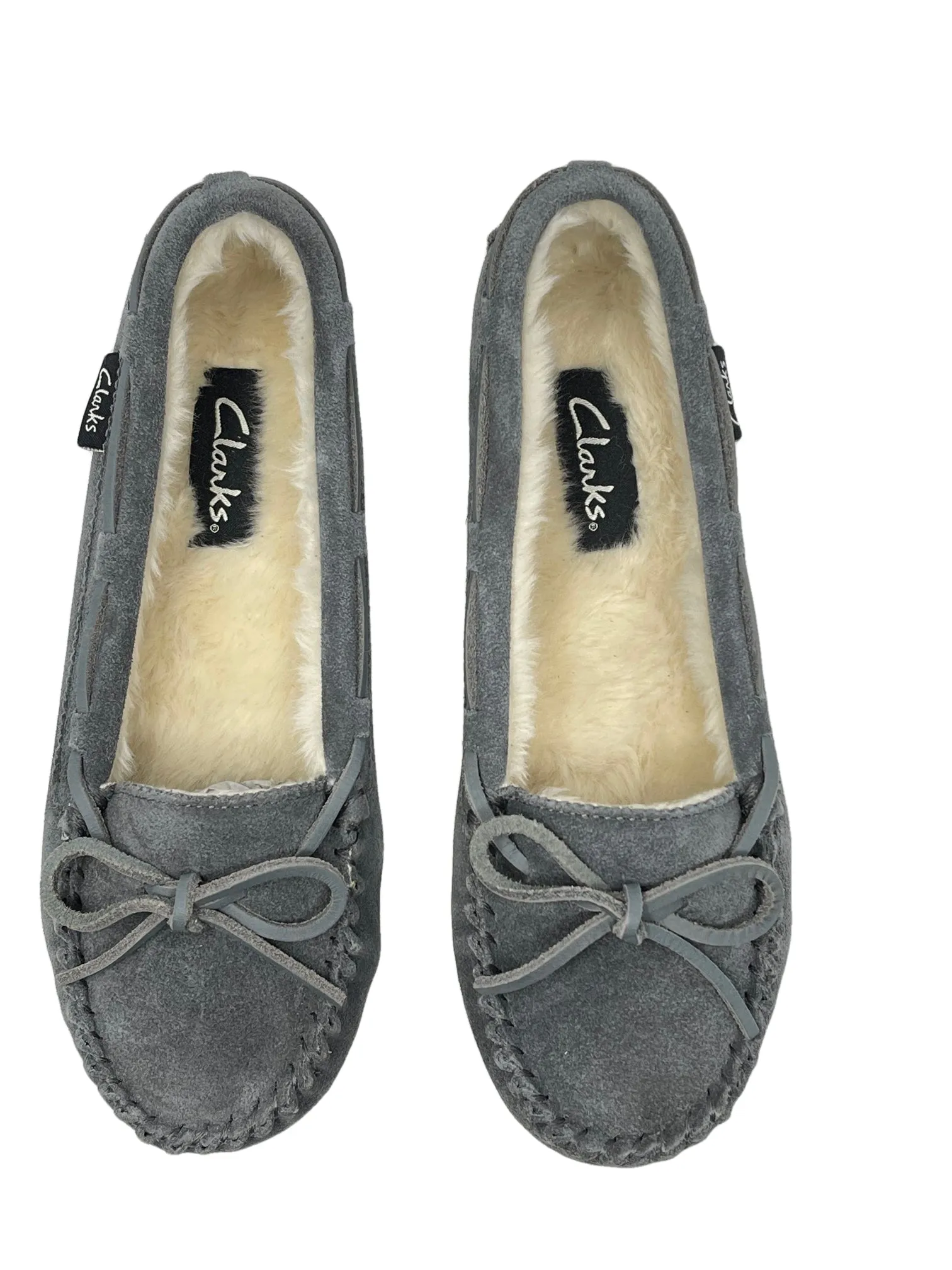 CLARKS Slippers Monumental discount Grey Outdoor (7, Crme Grey Tailored Indoor Holly Faux Fur Creme)