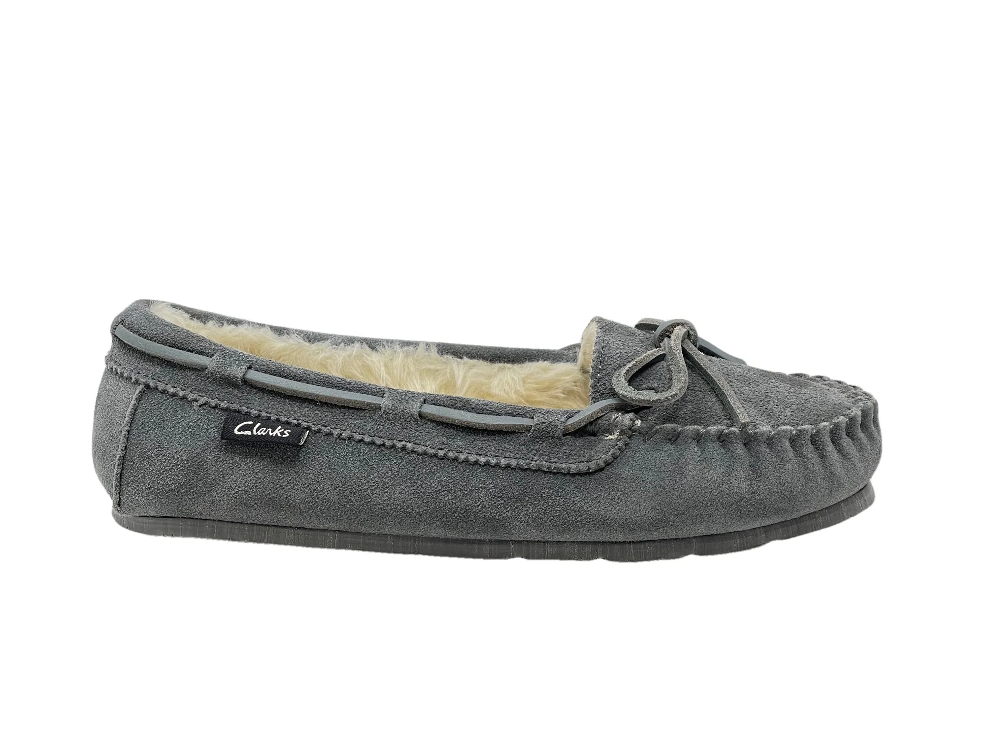 CLARKS Slippers Monumental discount Grey Outdoor (7, Crme Grey Tailored Indoor Holly Faux Fur Creme)