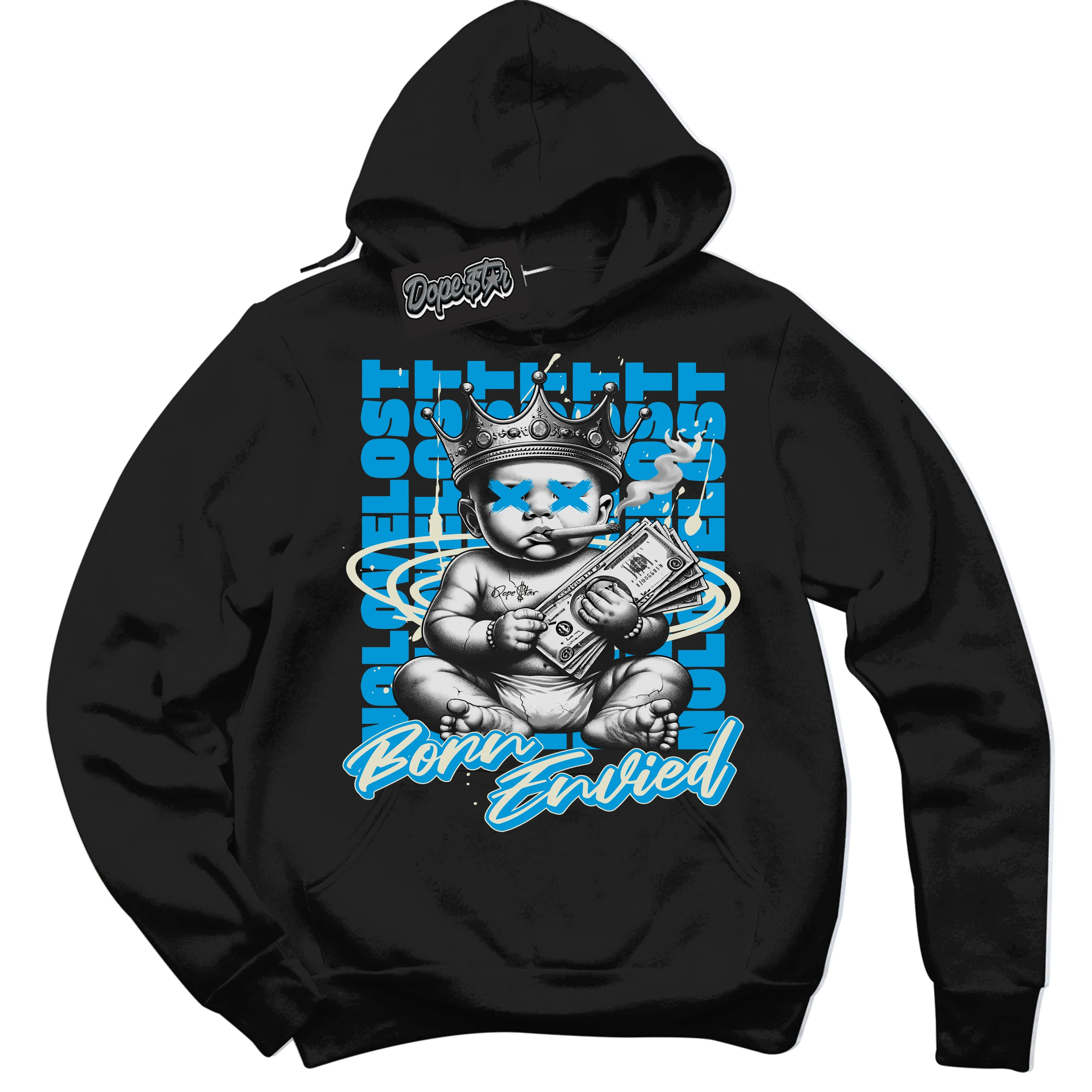 Coconut Milk University Blue Dunk Sneaker Hoodie Born Envied Graphic