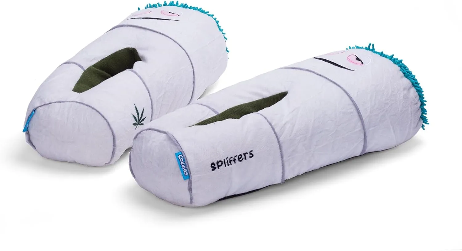Coddies Spliffers | Funny Doobie House Slippers - Novelty and Gag Gift Idea for Men & Women