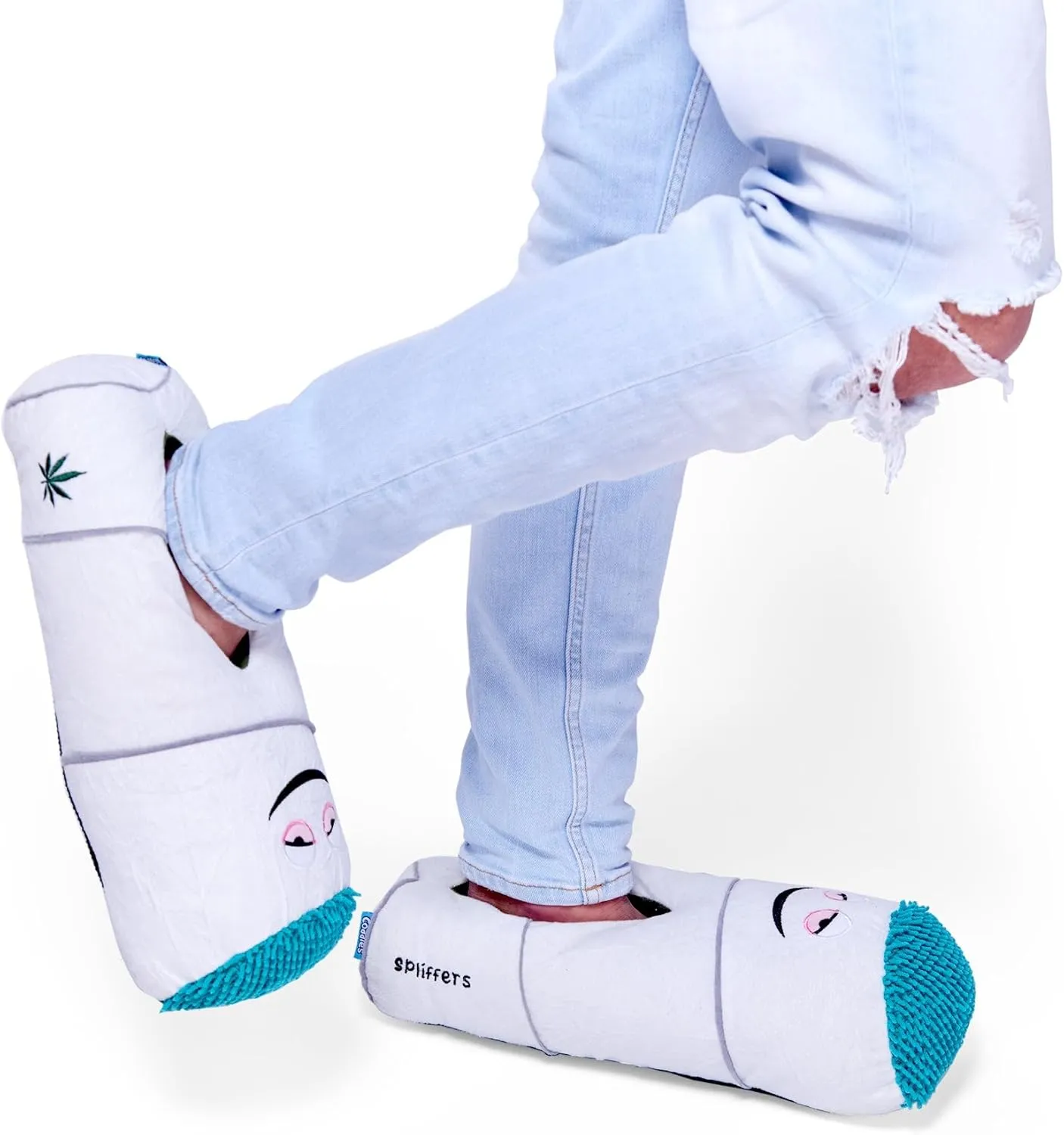 Coddies Spliffers | Funny Doobie House Slippers - Novelty and Gag Gift Idea for Men & Women