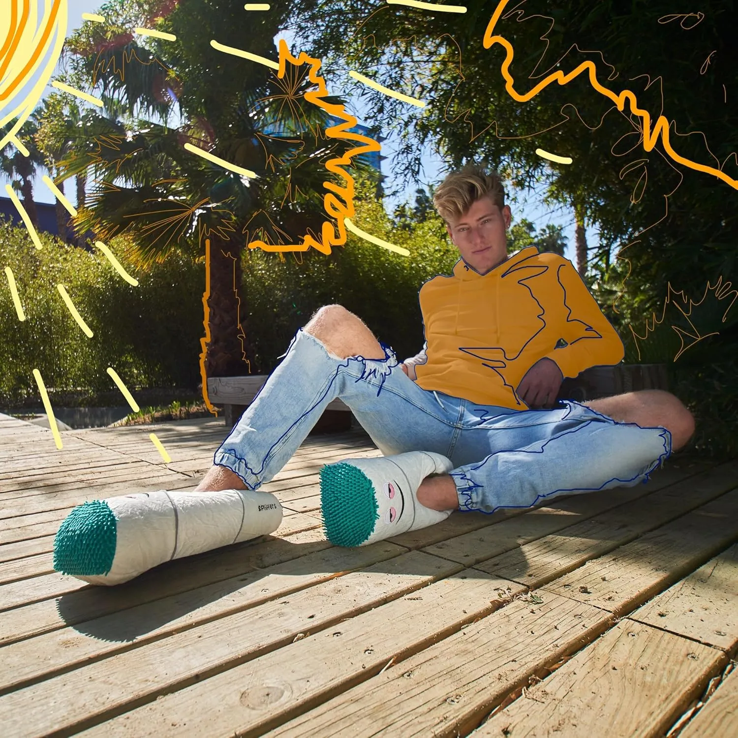 Coddies Spliffers | Funny Doobie House Slippers - Novelty and Gag Gift Idea for Men & Women