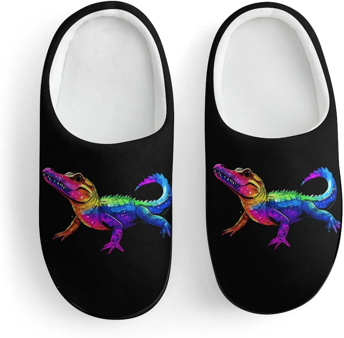 Colorful Crocodile Print Slippers Non-slip House Slippers Home Shoes Indoor Outdoor Slippers For Girls Boys