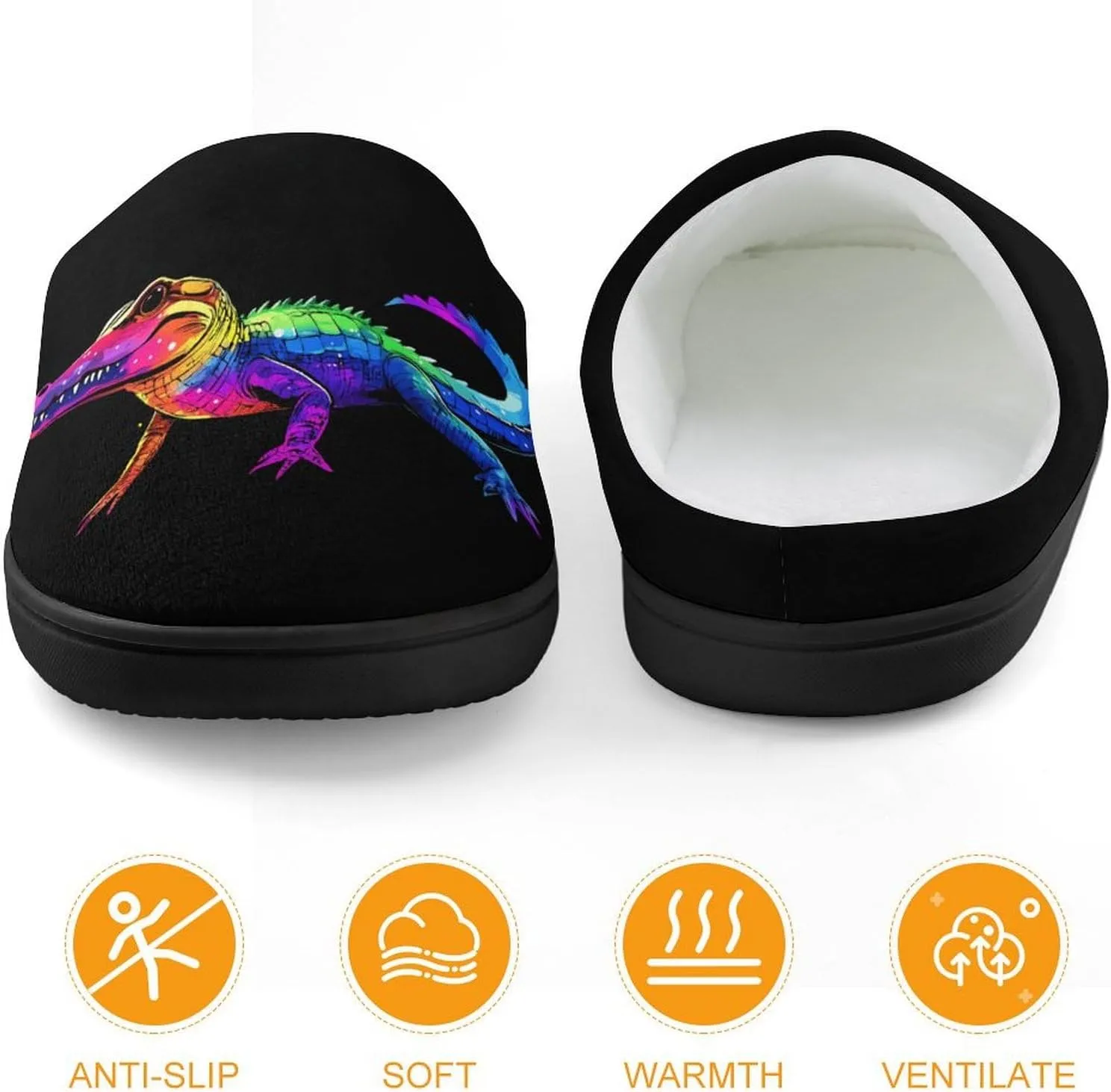 Colorful Crocodile Print Slippers Non-slip House Slippers Home Shoes Indoor Outdoor Slippers For Girls Boys
