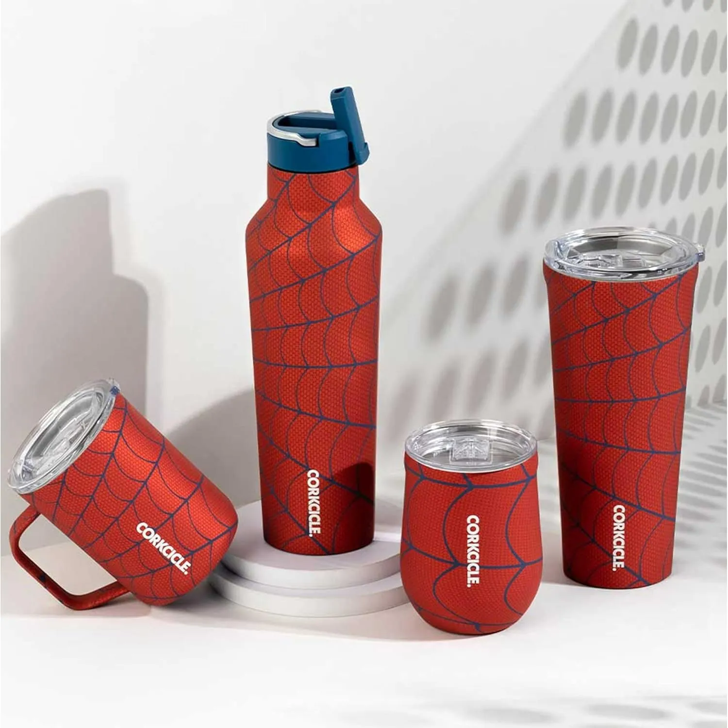 Corkcicle Spider-Man Coffee Mug, Insulated Travel Coffee Cup with Lid, Stainless Steel, Spill Proof for Coffee, Tea, and Hot Cocoa, 16 oz