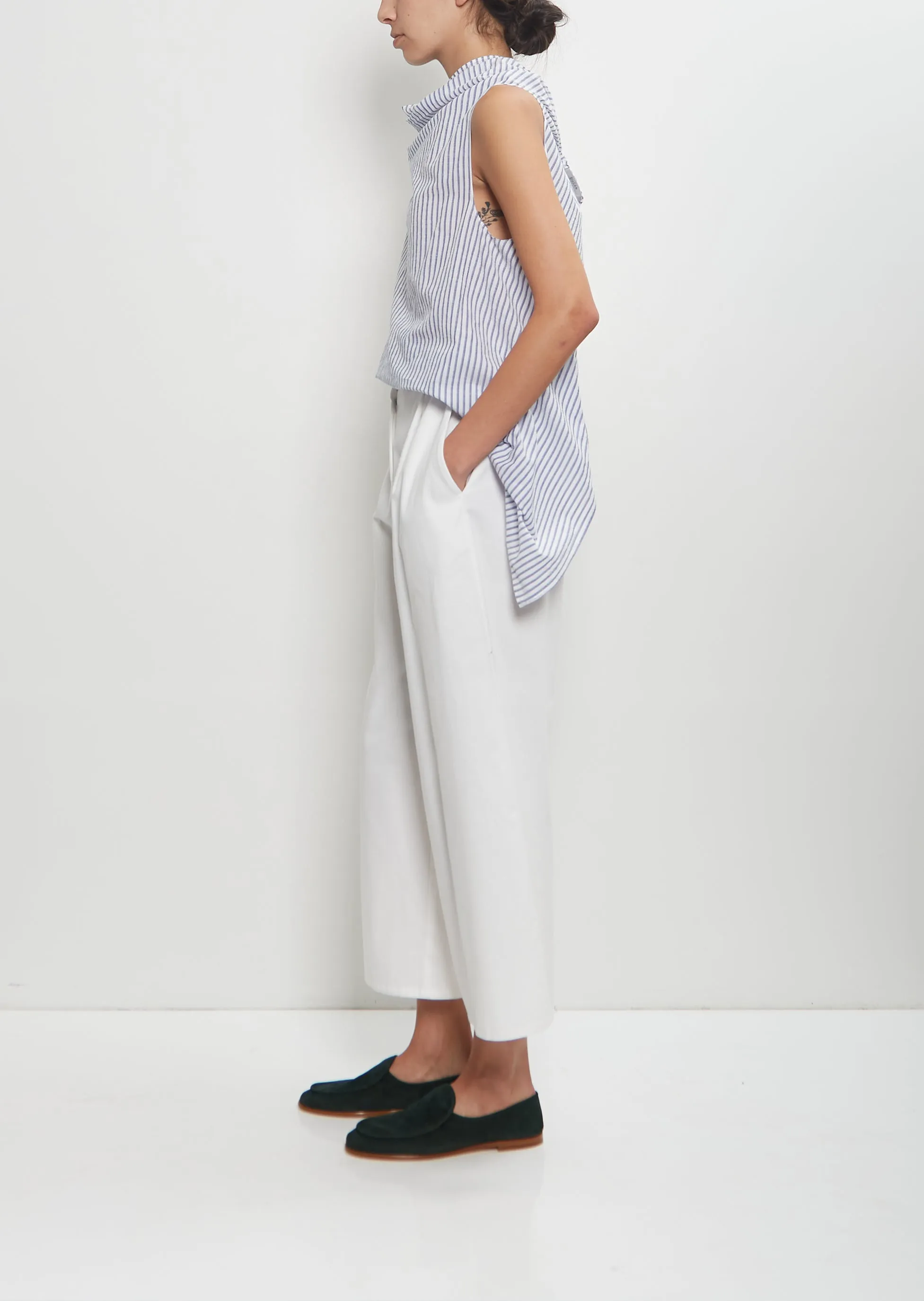 Cotton Full Jean Pants — White