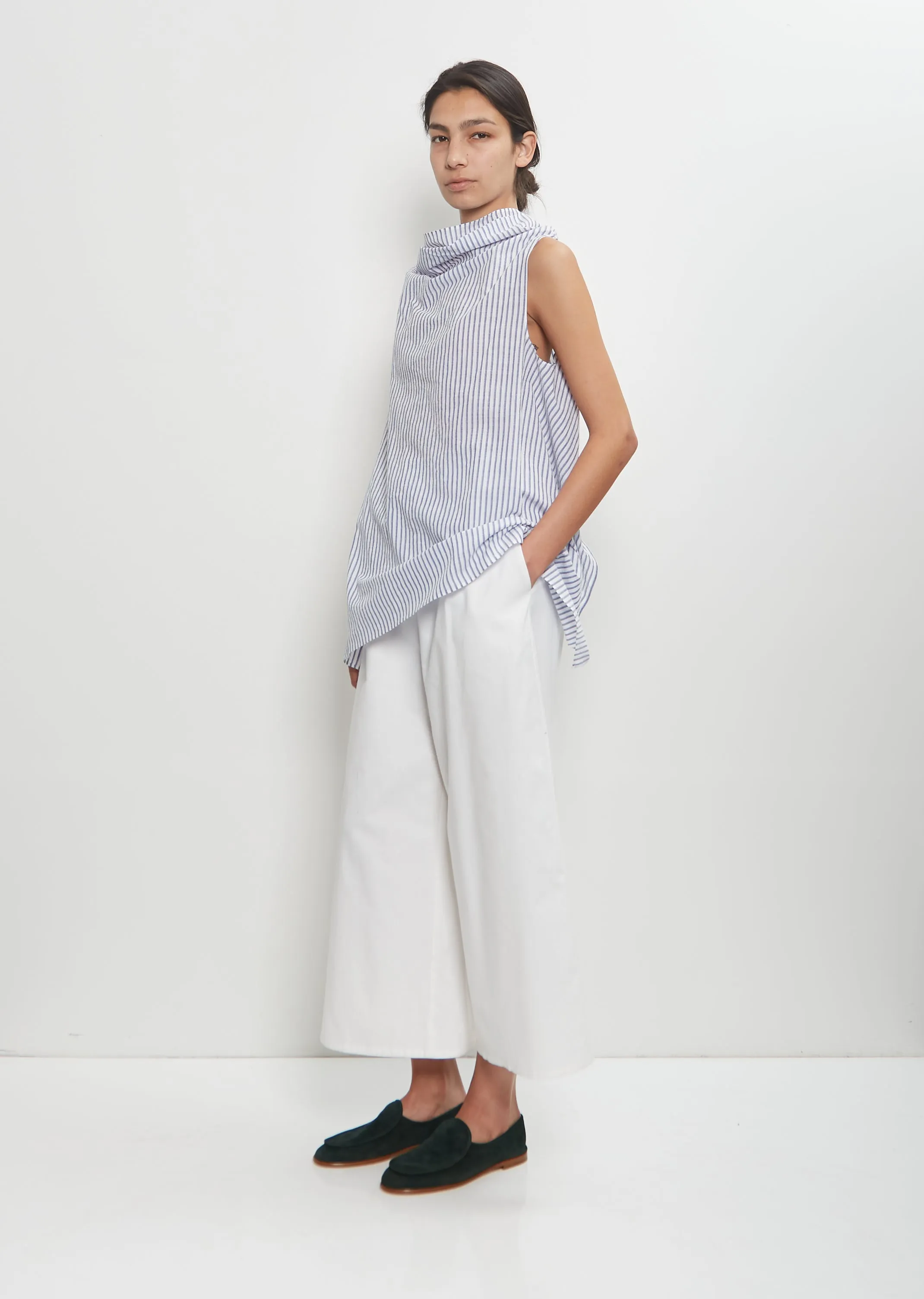 Cotton Full Jean Pants — White