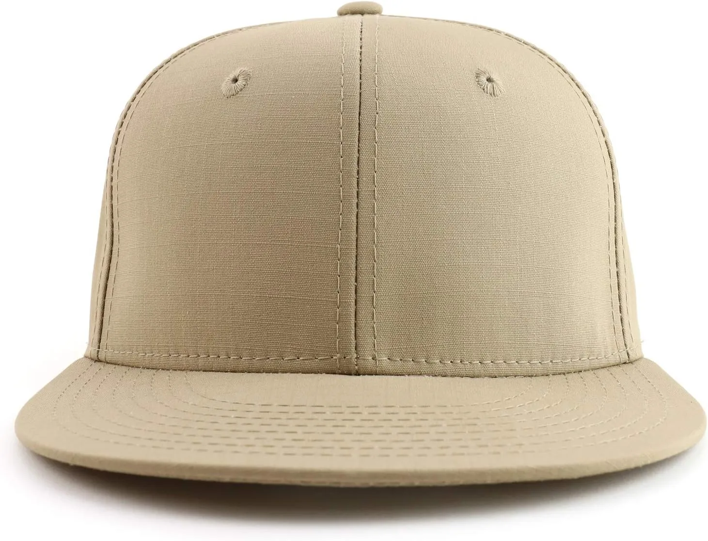Cotton Ripstop Flatbill High Profile Snapback Baseball Cap