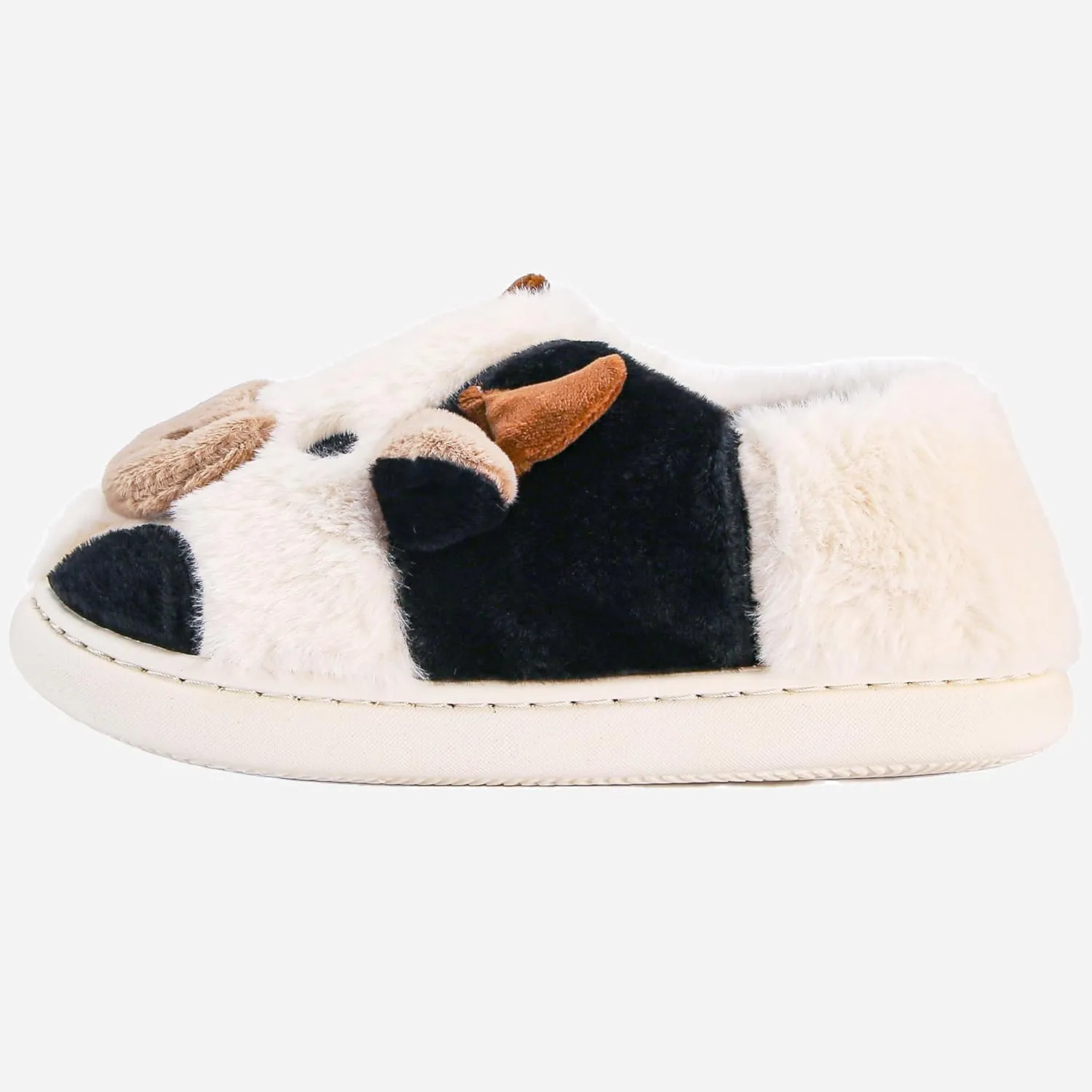 Cow Slippers for Women and Men, Fluffy Cute Cozy Cartoon Cow Cotton House Slipper Womens Milky Cows Animal Preppy Funny Furry Kawaii Bedroom Pillow Cloud Slippers for Women Indoor and Outdoor