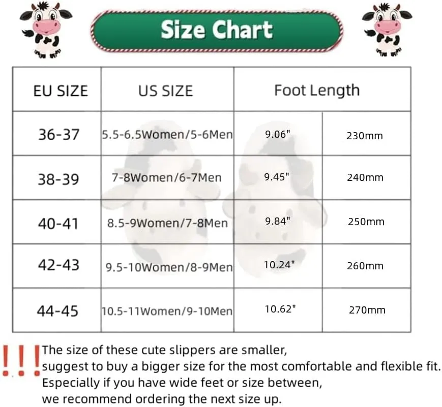 Cow Slippers for Women Men, Cute Cartoon Animal Slippers, Fuzzy/Linen Kawaii House Slippers, Winter/Summer Cow Slides for Indoor and Outdoor